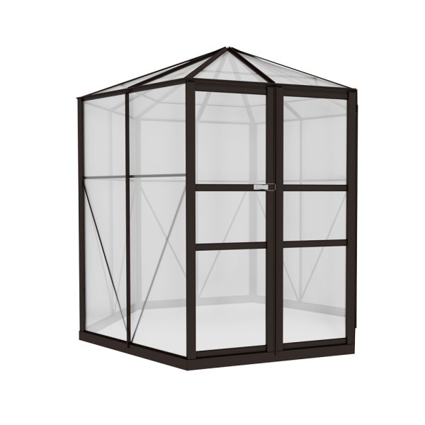 Greenhouse 2.4×2.1×2.32M Aluminium Polycarbonate Green House Garden Shed