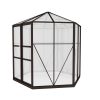 Greenhouse 2.4×2.1×2.32M Aluminium Polycarbonate Green House Garden Shed