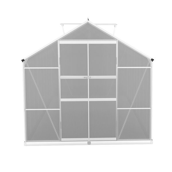 Greenhouse 5.1×2.5×2.26M Double Doors Aluminium Green House Garden Shed