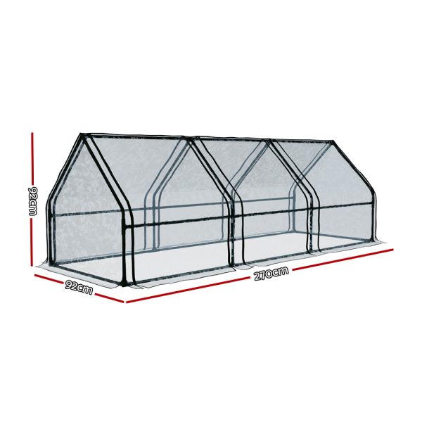 Greenhouse 2.7×0.9×0.9M Mini Green House Raised Garden Bed Planter Box