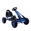 Kids Pedal Go Kart Car Ride On Toys Racing Bike Rubber Tyre Adjustable Seat – Blue