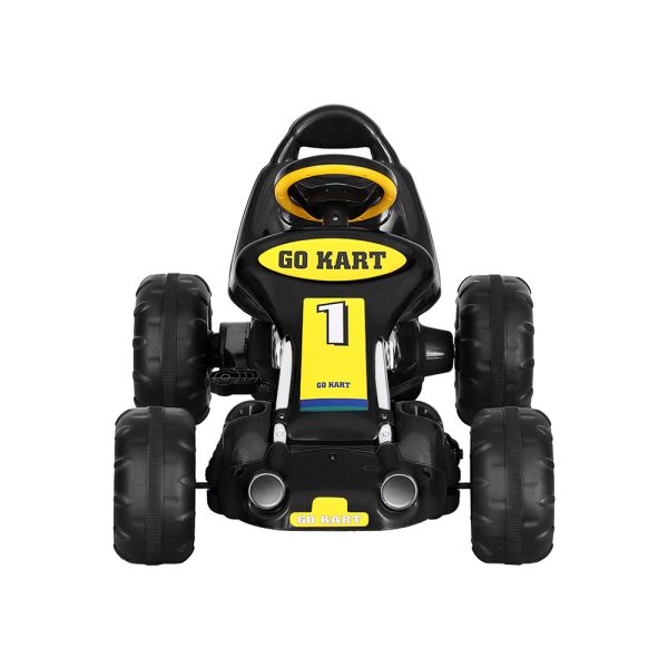 Kids Pedal Go Kart Ride On Toys Racing Car Plastic Tyre – Black