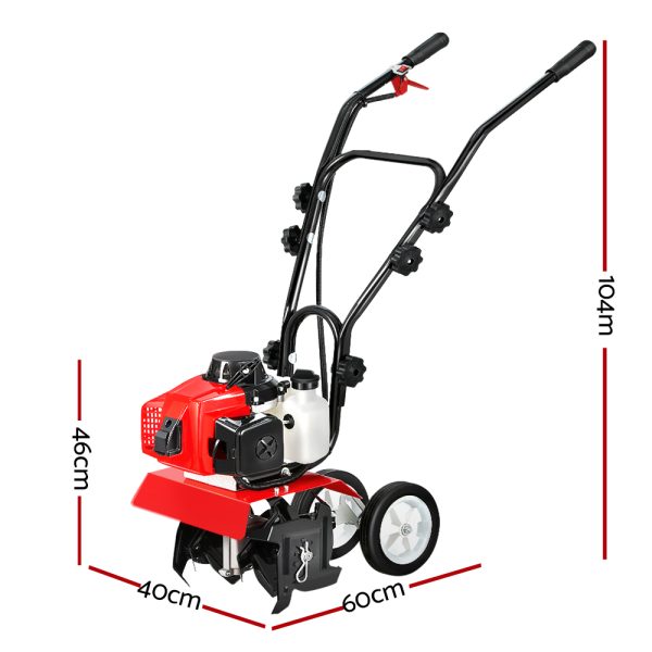 88CC Tiller Rototiller Cultivator Garden Soil Power Rotary Hoe – 4 Blades