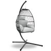 Outdoor Furniture Egg Hammock Hanging Swing Chair Stand Pod Wicker – Grey