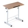 Portable Mobile Laptop Desk – Light Wood and White