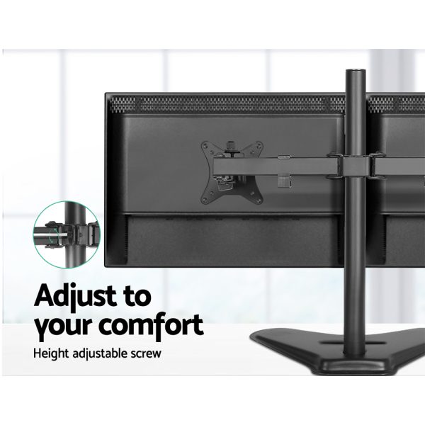 Monitor Arm Stand Dual Black