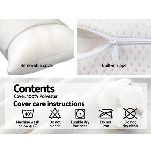 Memory Foam Pillow 13cm Thick Twin Pack