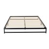 Metal Bed Frame Bed Base Mattress Platform Black BERU – DOUBLE