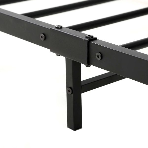 Apache Metal Bed Frame Mattress Base Platform Foundation Black Dane – DOUBLE