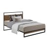 Apache Metal Bed Frame Mattress Base Platform Foundation Black Dane – SINGLE