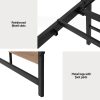 Bed Frame Queen Size Metal Base Mattress Platform Foundation Black DREW