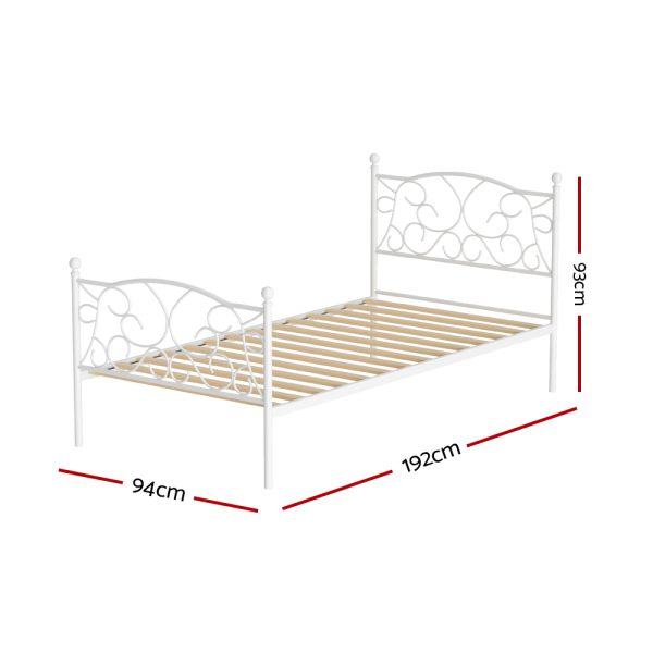 Bed Frame Single Size Metal Frame GROA