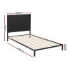 Bed Frame King Single Size Metal Frame PADA