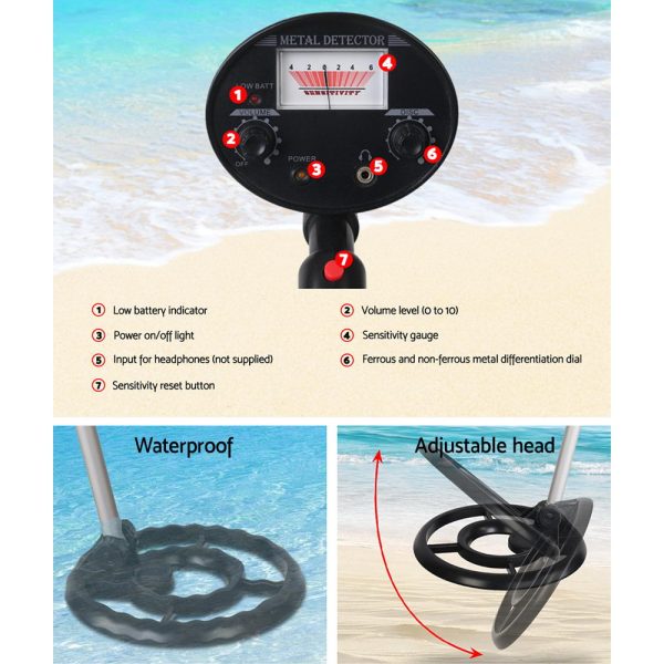 Deep Metal Detector – Black