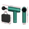 Massage Gun 30 Speed 6 Heads Vibration Muscle Massager Chargeable Green