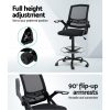 Office Chair Drafting Stool Mesh Chairs Black