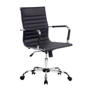 Gaming Office Chair Computer Desk Chairs Home Work Study – Black, Mid Back Support