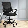 Office Chair Drafting Stool Computer Standing Desk Mesh Chairs Black