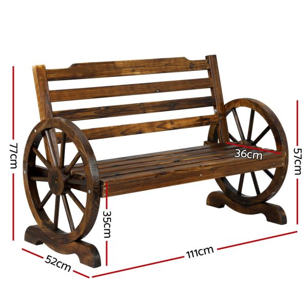 Wooden Garden Bench Seat Outdoor Furniture Wagon Chair Patio Lounge