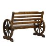 Wooden Garden Bench Seat Outdoor Furniture Wagon Chair Patio Lounge