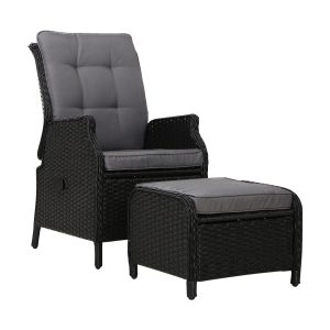 Recliner Chair Sun lounge Setting Outdoor Furniture Patio Wicker Sofa