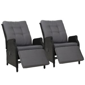 Recliner Chair Sun lounge Setting Outdoor Furniture Patio Wicker Sofa