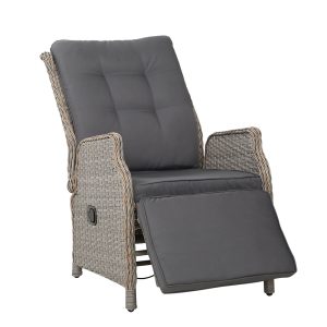 Recliner Chair Sun lounge Setting Outdoor Furniture Patio Wicker Sofa