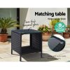 Outdoor Setting Recliner Chair Table Set Wicker lounge Patio Furniture