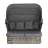 Outdoor Sun Lounge Setting Patio Furniture Wicker Sofa Garden Day Bed