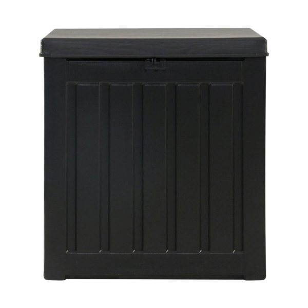 Outdoor Storage Box 80L Container Lockable Garden Toy Tool Shed Black