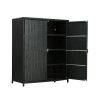 Outdoor Storage Cabinet Box Garage Wicker Shelf Chest Garden Shed Tools