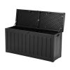 Outdoor Storage Box 240L Container Lockable Garden Bench Tool Shed Black