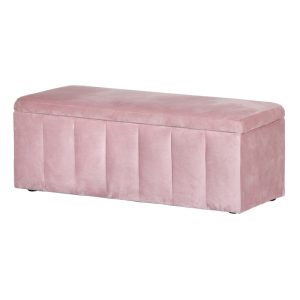 Storage Ottoman Blanket Box Velvet Chest Toy Foot Stool Couch Bed