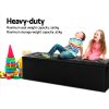 Storage Ottoman Blanket Box Linen Foot Stool Rest Chest Couch – Black