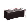 PU Leather Storage Ottoman – Brown