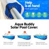 Aquabuddy Pool Cover 500 Micron 11×4.8m Swimming Pool Solar Blanket 5.5m Roller Blue