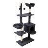 i.Pet Cat Tree 140cm Tower Scratching Post Scratcher Trees Toys Condo Bed Grey