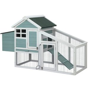 Chicken Coop Rabbit Hutch 150cm x 60cm x 93cm Large House Run Cage Wooden Outdoor Bunny