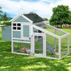 Chicken Coop Rabbit Hutch 150cm x 60cm x 93cm Large House Run Cage Wooden Outdoor Bunny