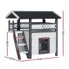 Cat House Outdoor Shelter 77cm x 50cm x 73cm Rabbit Hutch Wooden Condo Small Dog Enclosure