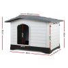 Dog Kennel Kennels Outdoor Plastic Pet House Puppy Extra Large XL Outside – Grey