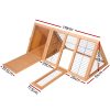 Rabbit Hutch 119cm x 51cm x 44cm Chicken Coop Large Run Wooden Cage Outdoor