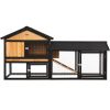 Chicken Coop Rabbit Hutch 165cm x 43cm x 86cm Extra Large Run House Cage Wooden Outdoor