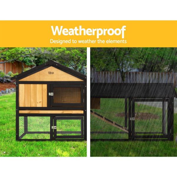 Chicken Coop Rabbit Hutch 165cm x 43cm x 86cm Extra Large Run House Cage Wooden Outdoor