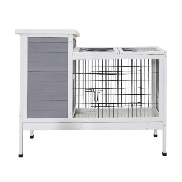 Rabbit Hutch 97cm x 49cm x 86cm Chicken Coop Large Run Wooden Outdoor Cage House