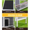 Rabbit Hutch 97cm x 49cm x 86cm Chicken Coop Large Run Wooden Outdoor Cage House