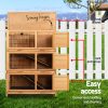 Rabbit Hutch 91.5cm x 46cm x 116.5cm Chicken Coop Large House Cage Run Wooden Bunny Outdoor