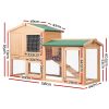 Chicken Coop Rabbit Hutch 138cm x 44cm x 85cm Large House Run Cage Wooden Outdoor