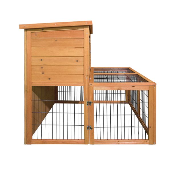 Chicken Coop 96cm x 96cm x 100cm Rabbit Hutch Large Run Wooden Cage Outdoor House