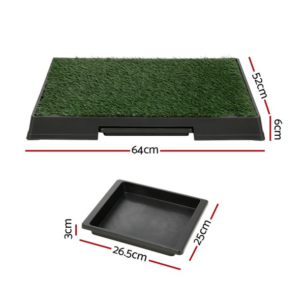 Pet Training Pad Dog Potty Toilet Large Loo Portable With Tray Grass Mat